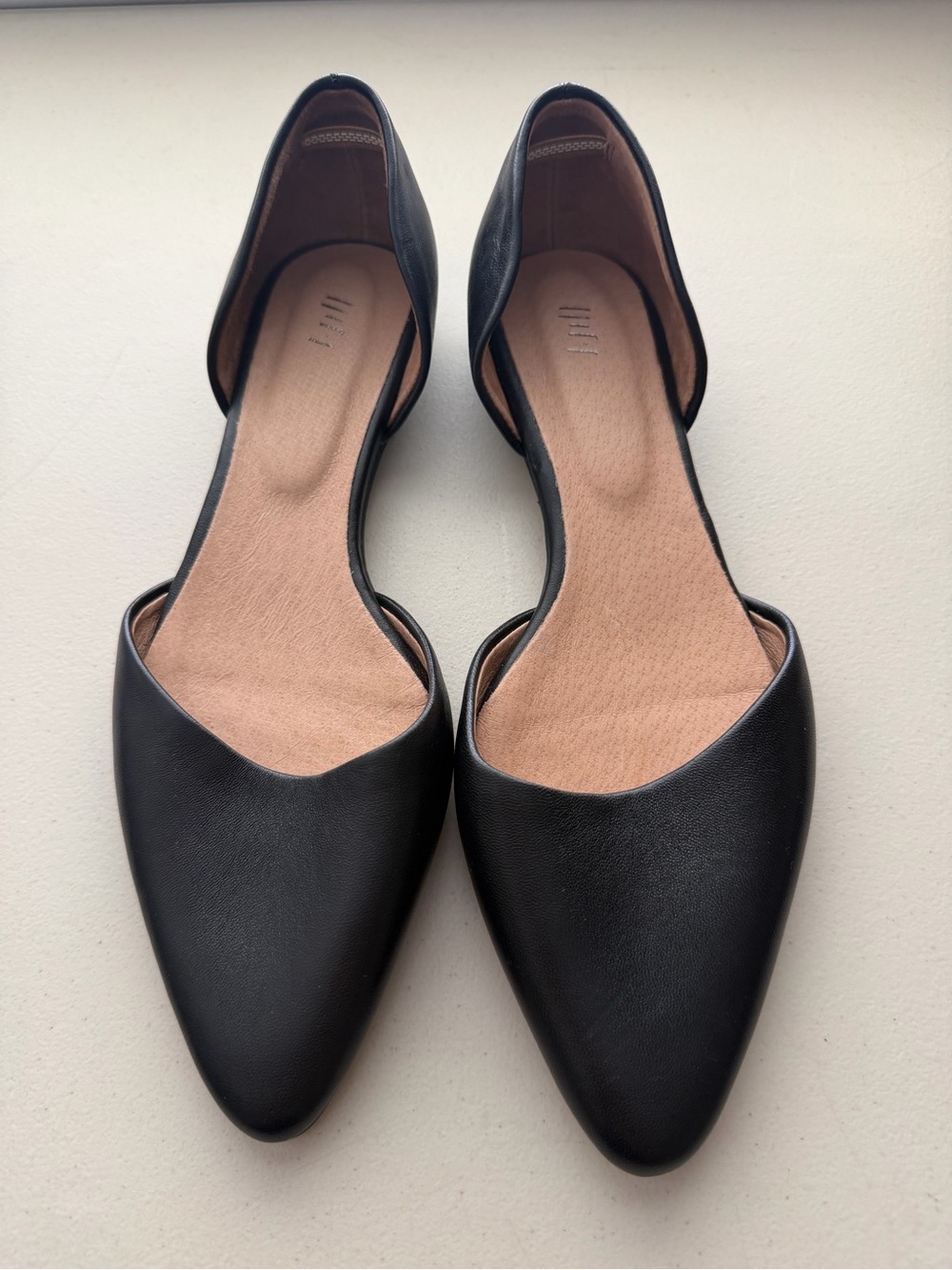 J. Jill D'Orsay Black Leather
Pointed Toe Flats